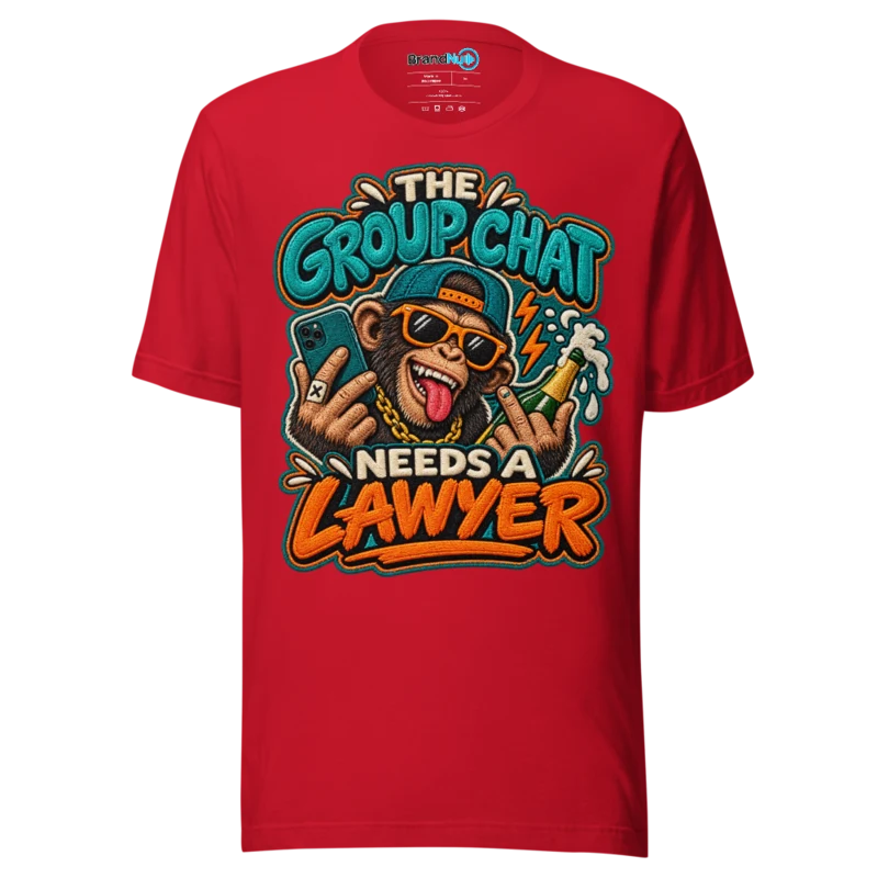 BrandNu The Group Chat Needs A Lawyer T-Shirt - Red