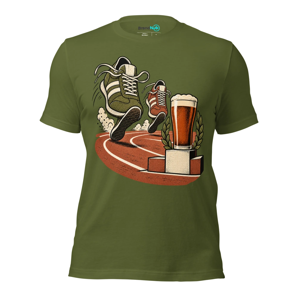Bought BrandNu trainers. The walk to the pub is now sport T Shirt Olive Front