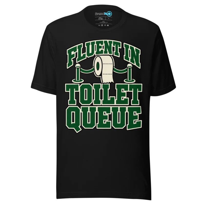 BrandNu Fluent In Toilet Queue T-Shirt - Black