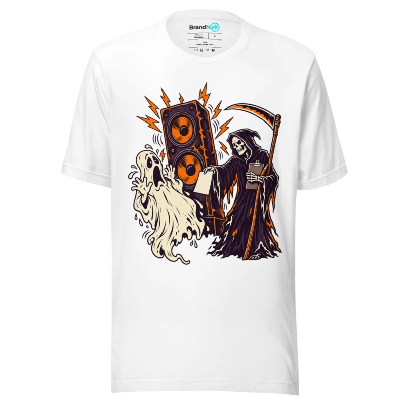 MY AFTERLIFE HAS A NOISE COMPLAINT T Shirt - White