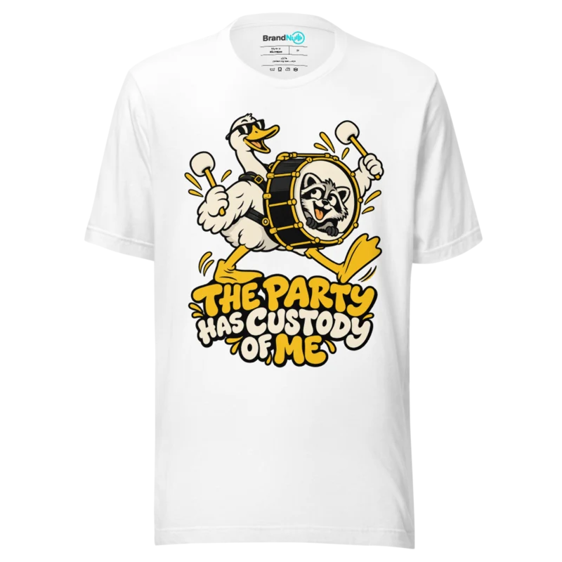 THE PARTY HAS CUSTODY OF ME T Shirt - White