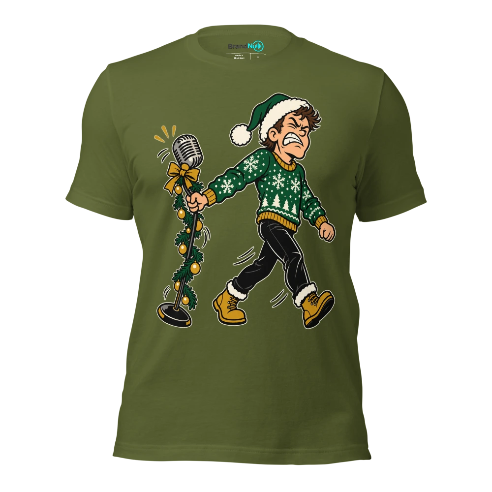 MY RESOLUTION IS TO STOP ACCEPTING CHRISTMAS GIGS T Shirt Olive Front