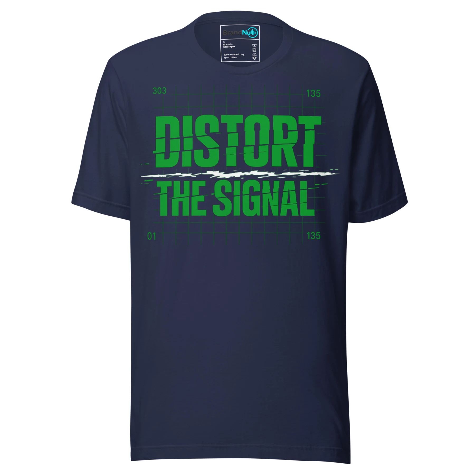 Distort The Signal Techno T Shirt Underground Rave Statement