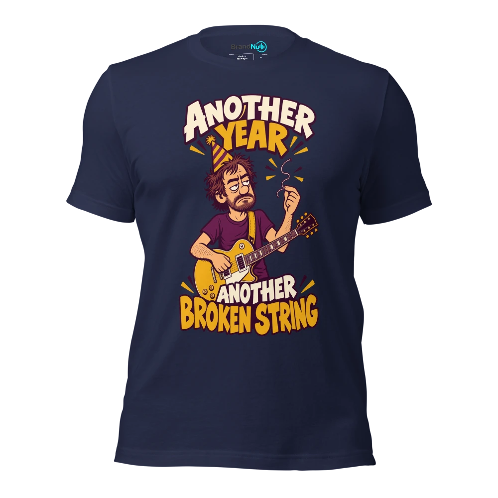 ANOTHER YEAR ANOTHER BROKEN STRING T Shirt Navy Front
