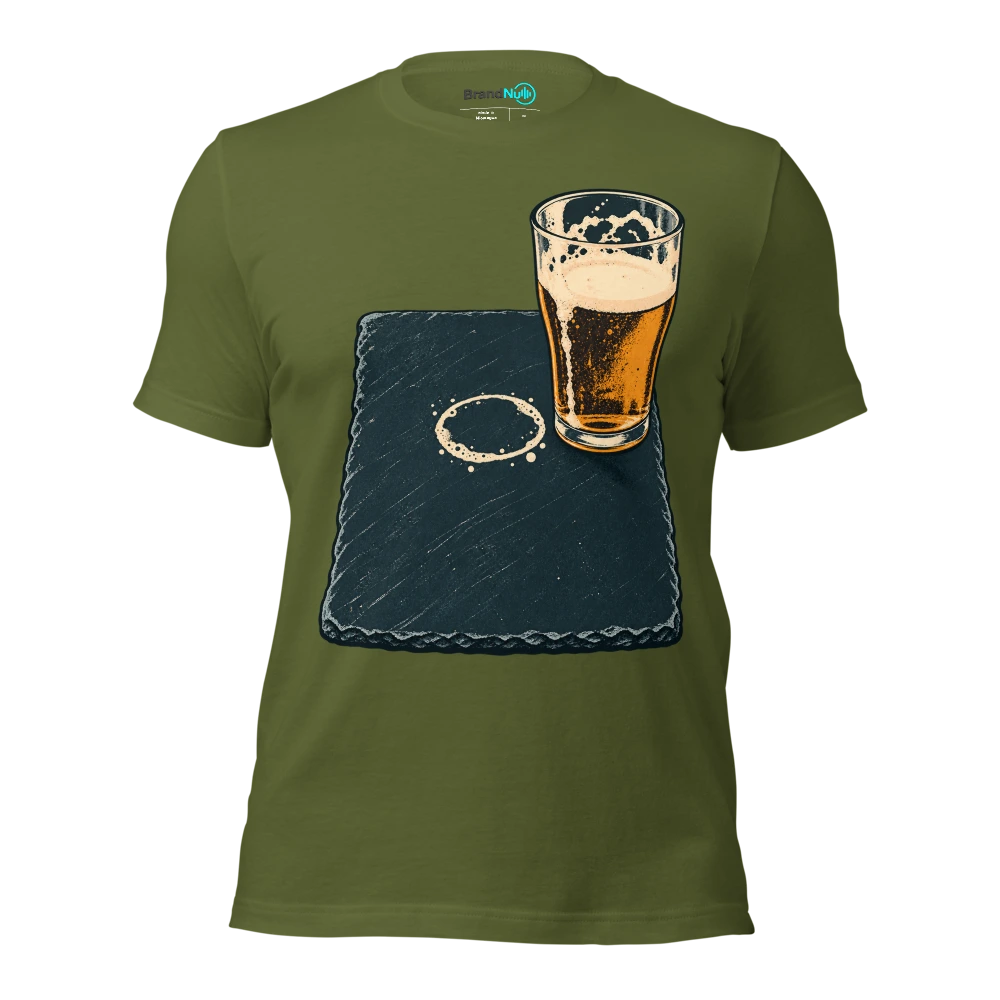 My BrandNu clean slate has a ring from my pint T Shirt Olive Front