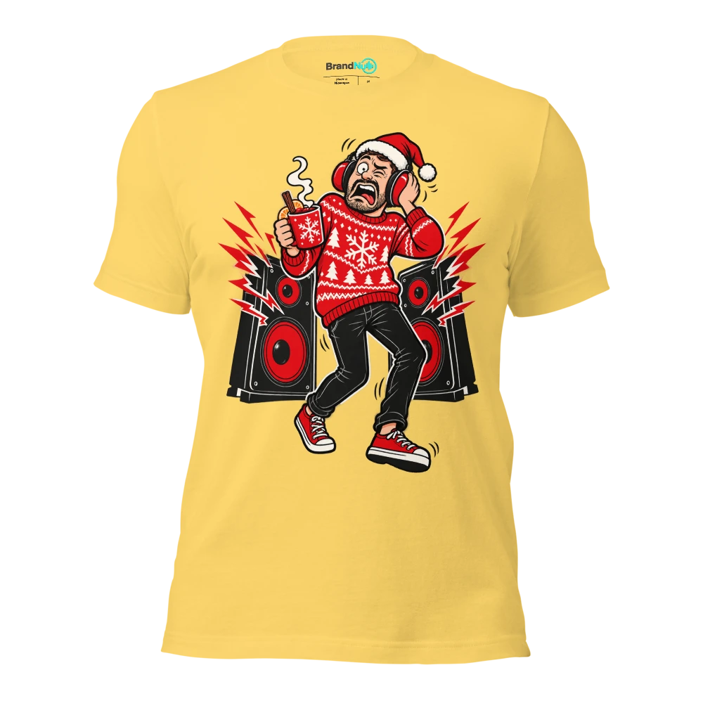 I CAME FOR MULLED WINE I LEFT WITH TINNITUS T Shirt Yellow Front