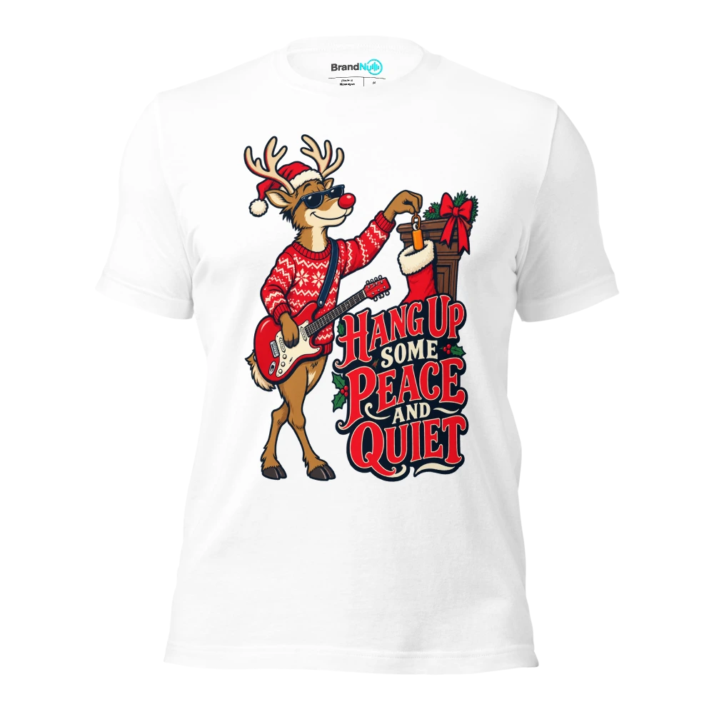 HANG UP SOME PEACE AND QUIET T Shirt White Front