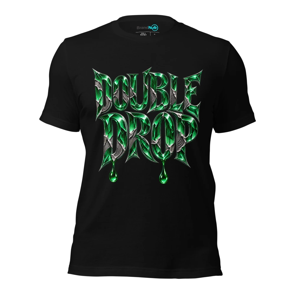 Double Drop T Shirt Emerald Glass Rave Edition