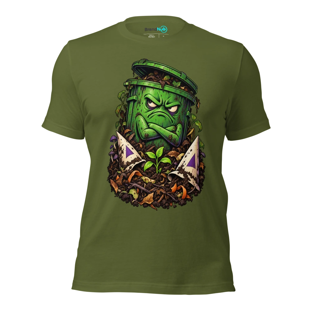 A BrandNu plan for dealing with twats compost T Shirt Olive Front