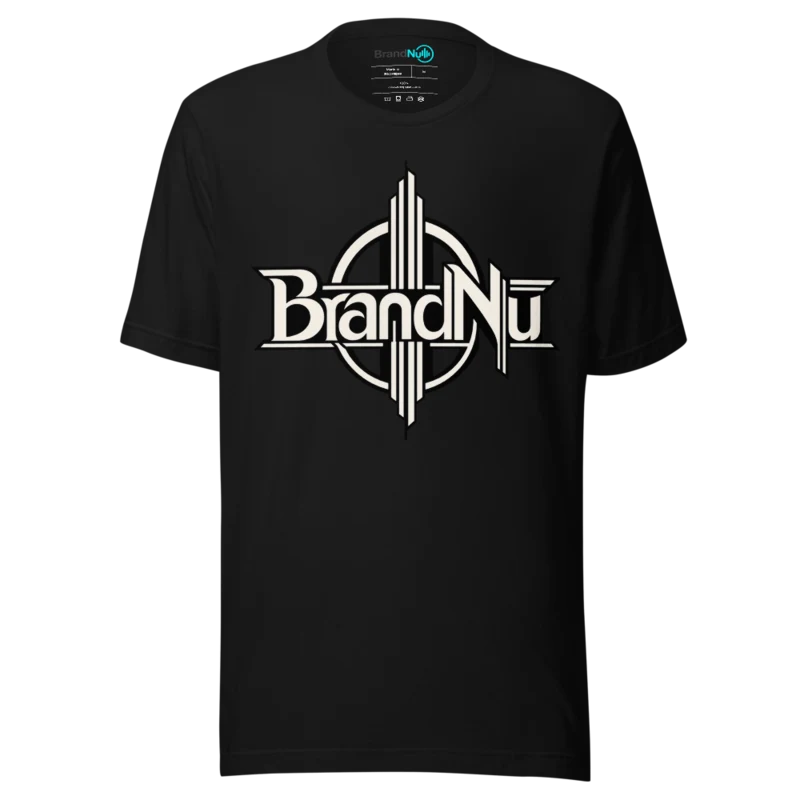 Bold BrandNu Logo Black and White Tee - Deco Monogram Edition - Black