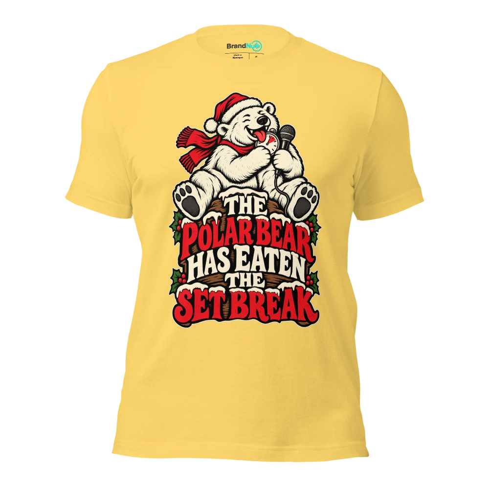 THE POLAR BEAR HAS EATEN THE SET BREAK T Shirt Yellow Front