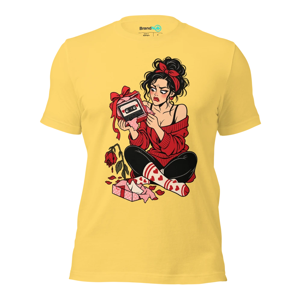 YOUR MIXTAPE HAS MORE EFFORT THAN YOUR APOLOGY T Shirt Yellow Front
