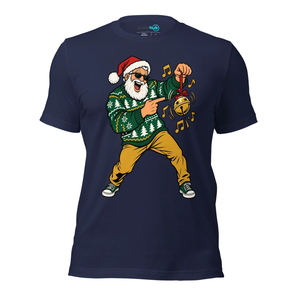 MY DAD CALLS EVERYTHING WITH A BEAT TECHNO T Shirt Navy Front
