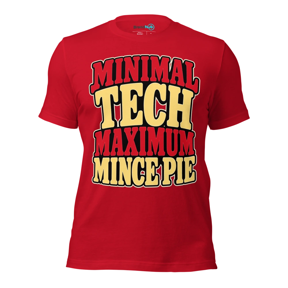 MINIMAL TECH MAXIMUM MINCE PIE T Shirt Red Front