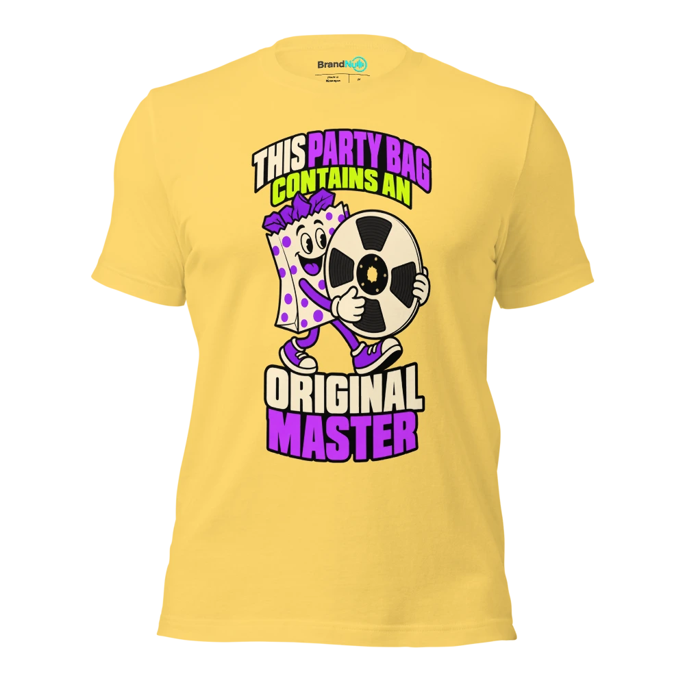 THIS PARTY BAG CONTAINS AN ORIGINAL MASTER T Shirt Yellow Front
