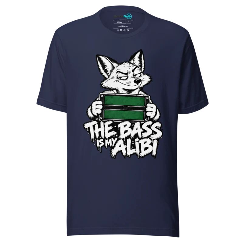 THE BASS IS MY ALIBI T Shirt - Navy