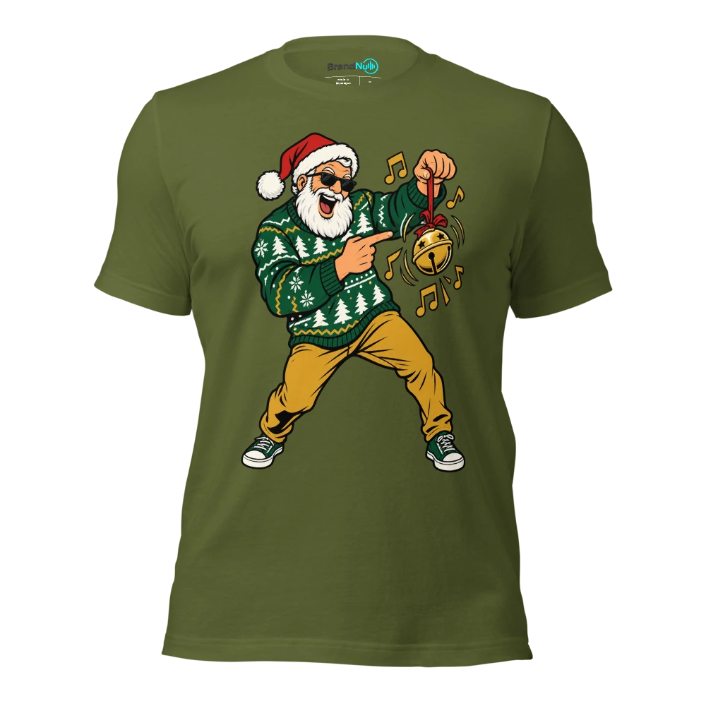 MY DAD CALLS EVERYTHING WITH A BEAT TECHNO T Shirt Olive Front