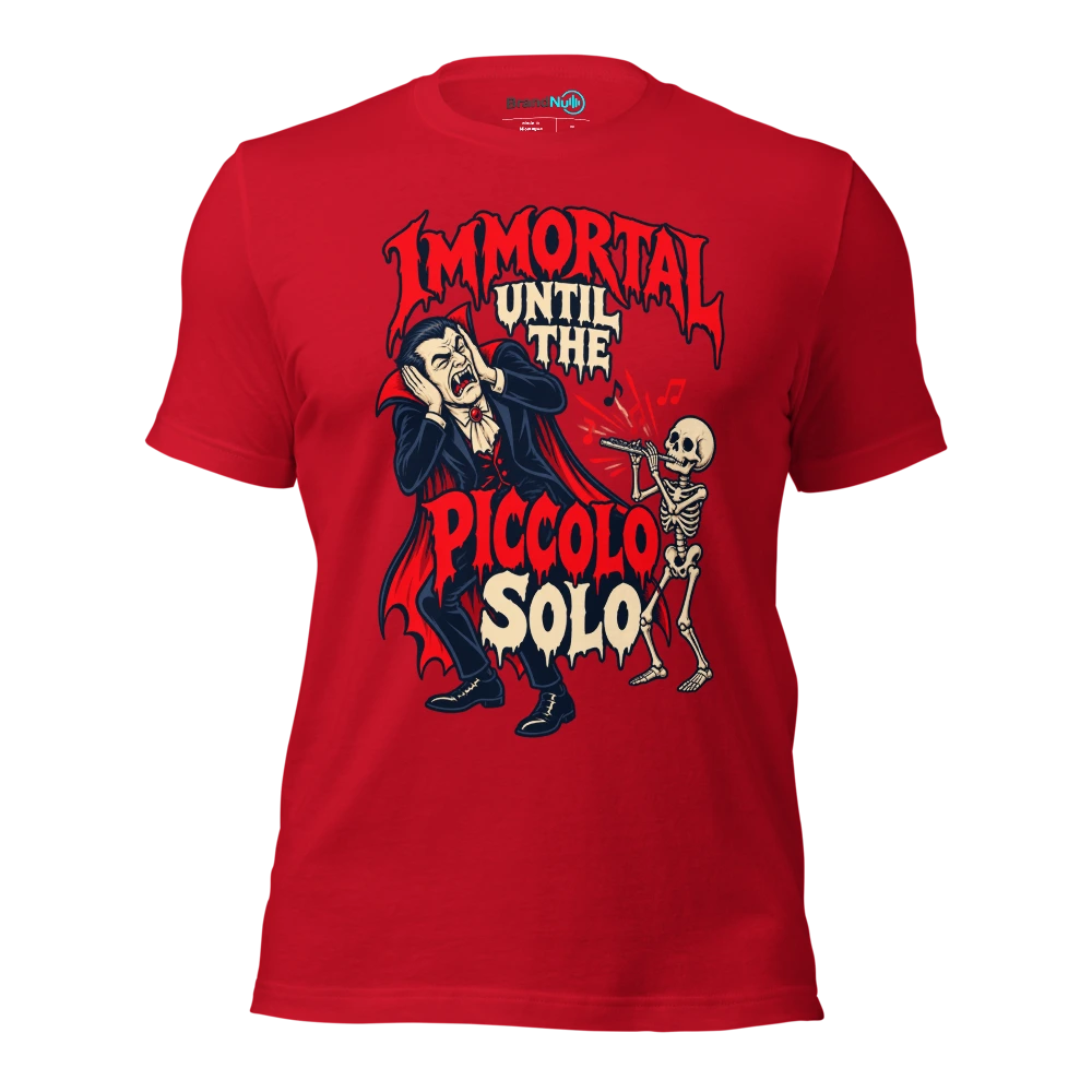 IMMORTAL UNTIL THE PICCOLO SOLO T Shirt Red Front