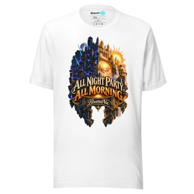All Night Party All Morning BrandNu T Shirt - Afterhours Signal Edition - White