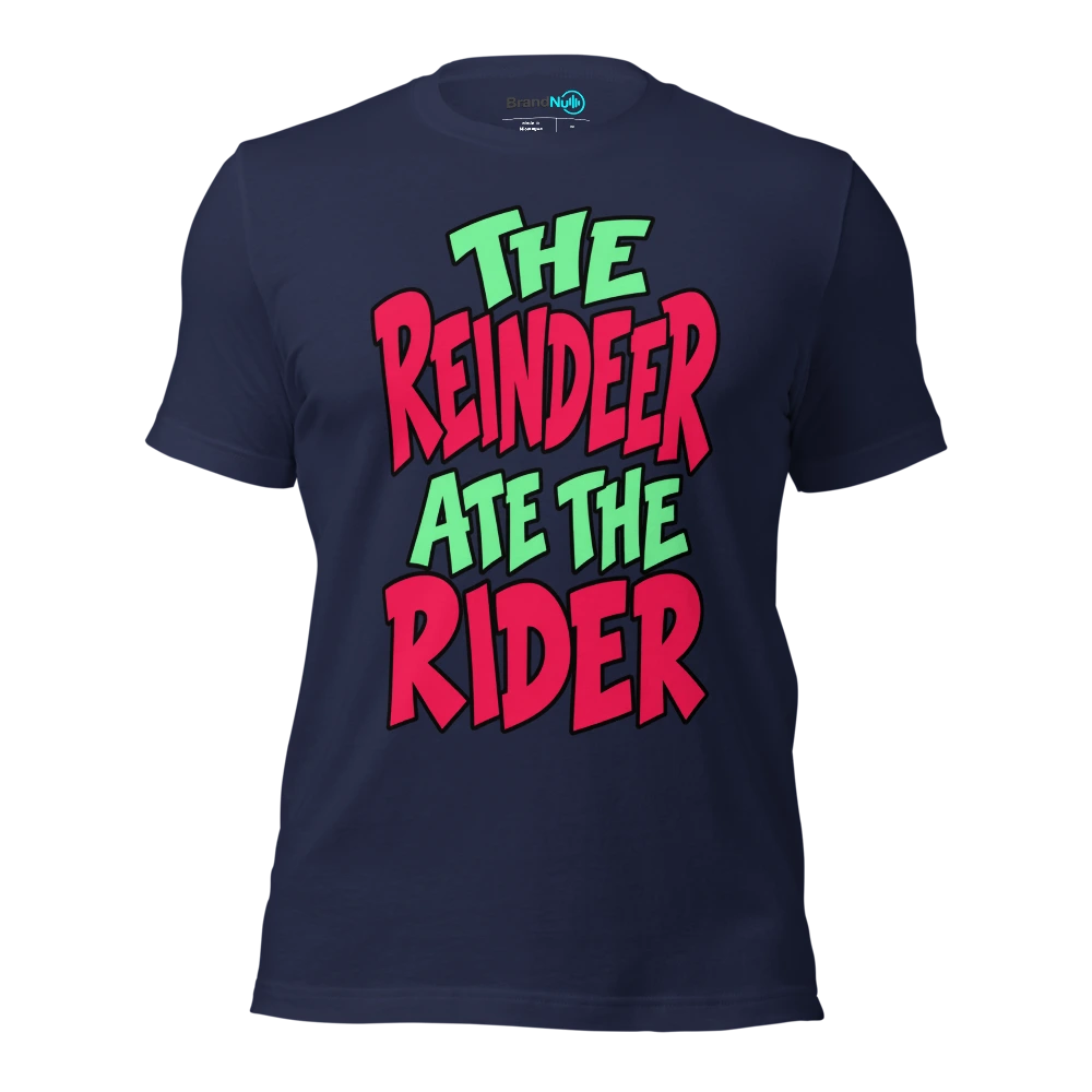 THE REINDEER ATE THE RIDER T Shirt Navy Front