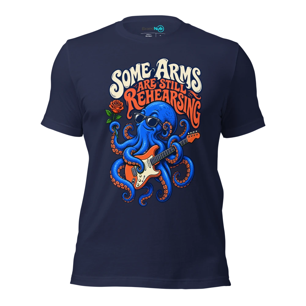 SOME ARMS ARE STILL REHEARSING T Shirt Navy Front
