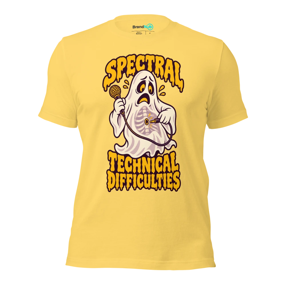 SPECTRAL TECHNICAL DIFFICULTIES T Shirt Yellow Front