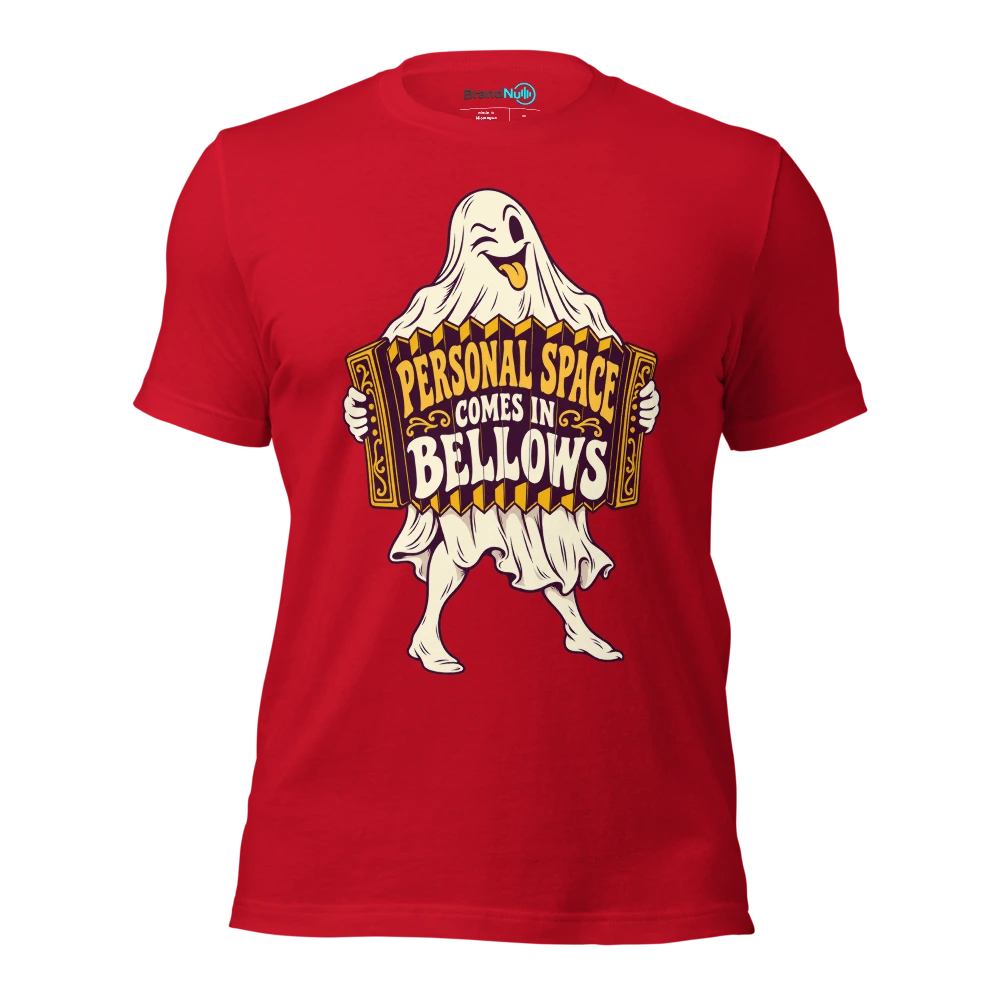 PERSONAL SPACE COMES IN BELLOWS T Shirt Red Front