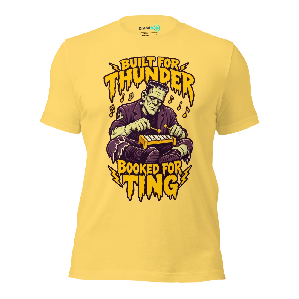 BUILT FOR THUNDER BOOKED FOR TING T Shirt Yellow Front