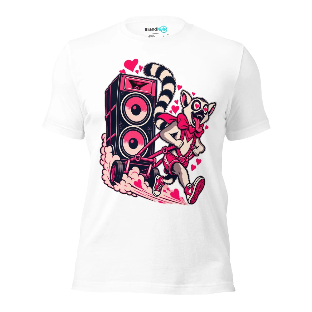 THE LOVESTRUCK LEMUR HAS REQUESTED SPEED GARAGE T Shirt White Front