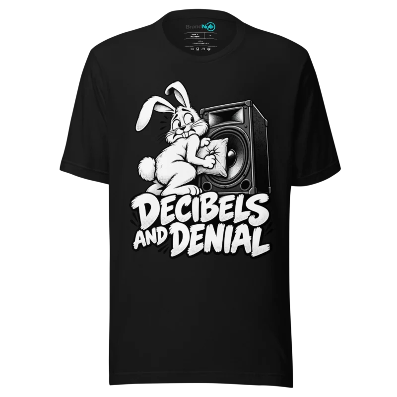 DECIBELS AND DENIAL T Shirt - Black