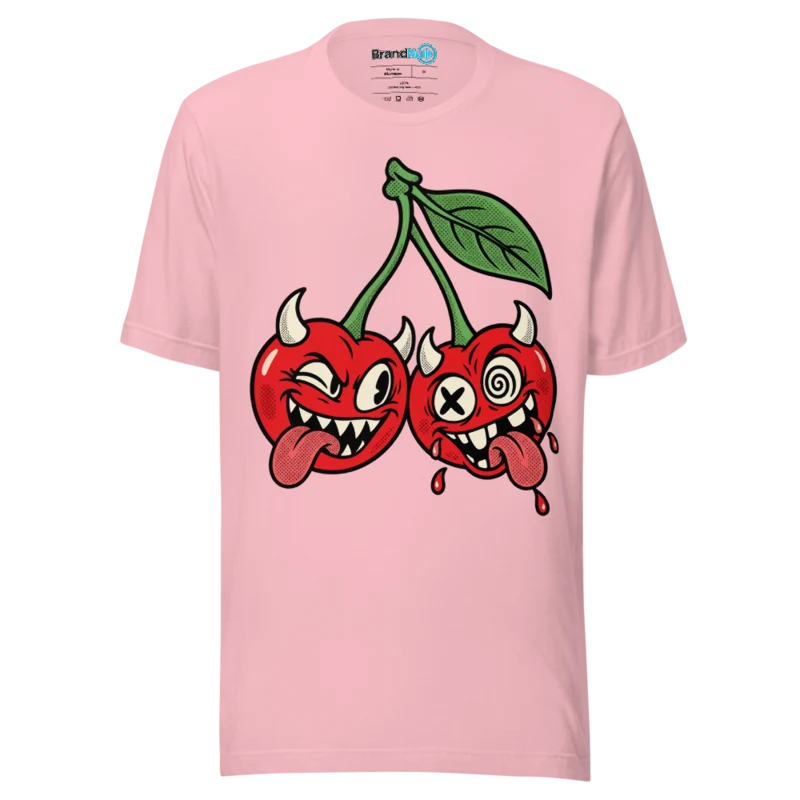 BrandNu Devilish Cherries T-Shirt - Pink