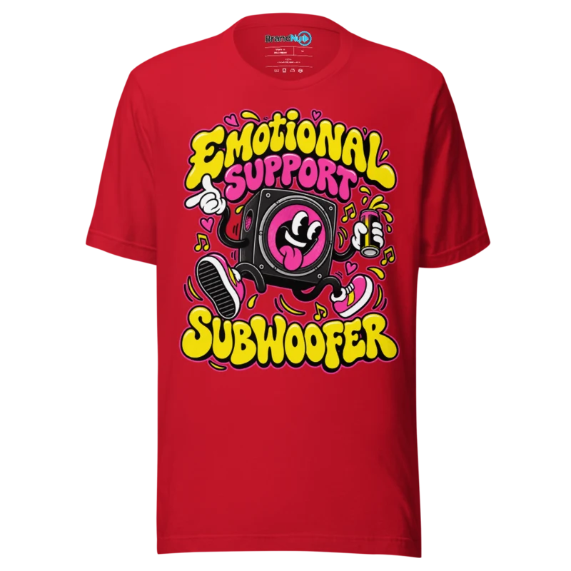 BrandNu Emotional Support Subwoofer T-Shirt - Red