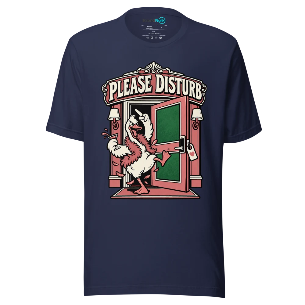 PLEASE DISTURB T Shirt Navy Front