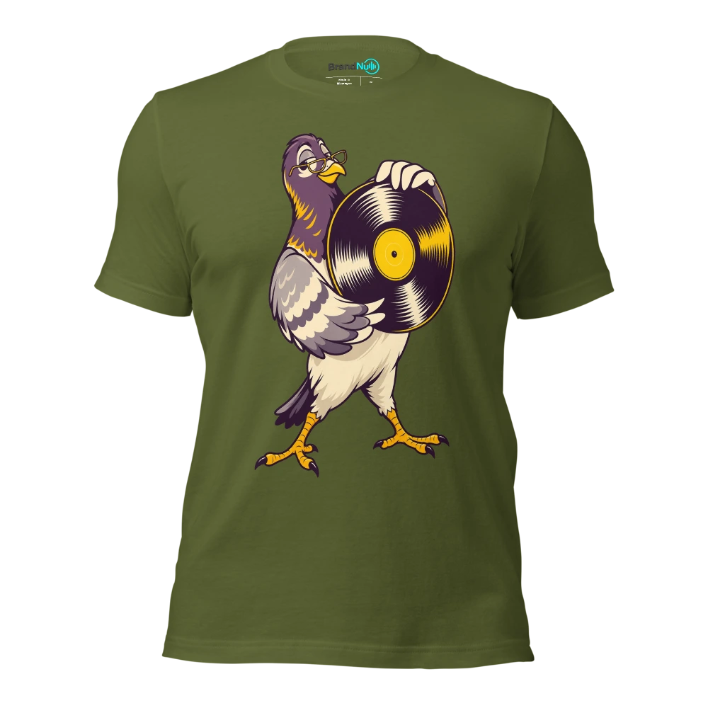 THE PIGEON COLLECTOR HAS FOUND A BIRTHDAY REISSUE T Shirt Olive Front
