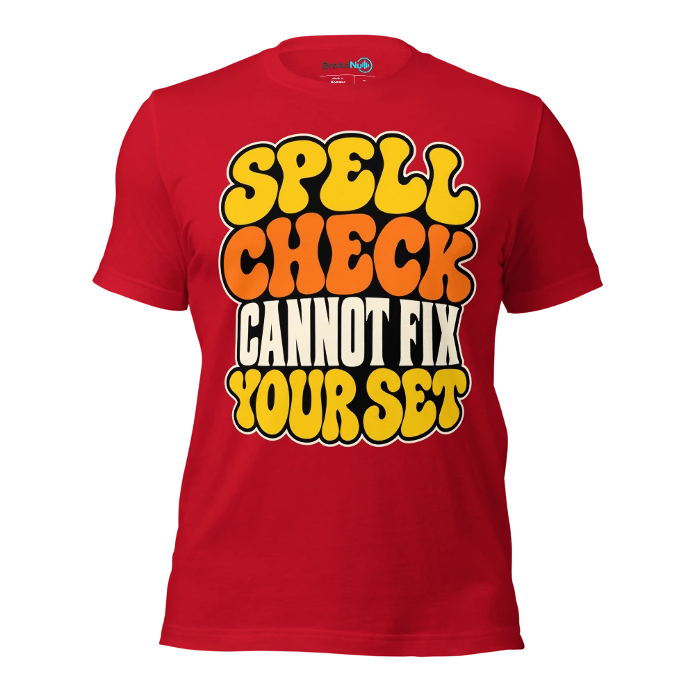 SPELL CHECK CANNOT FIX YOUR SET T Shirt - Red - front - Ghost 2
