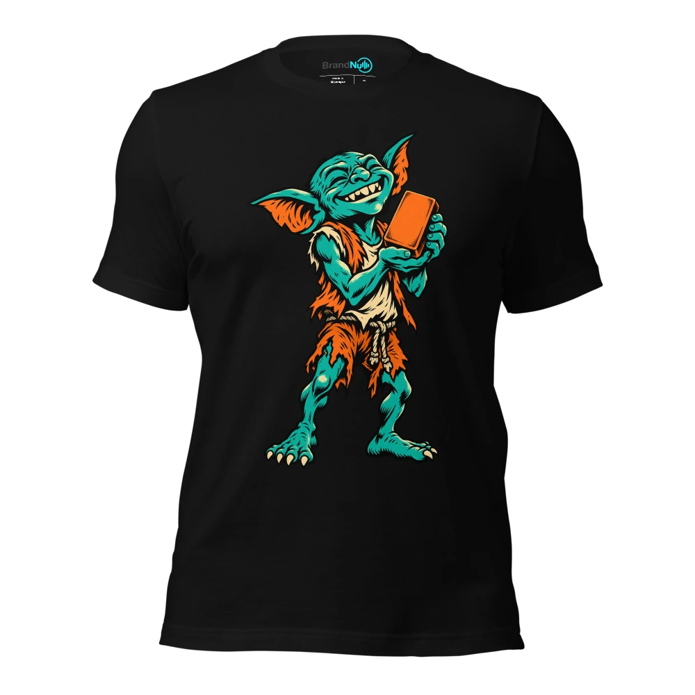 THE GIFT GOBLIN HAS BOUGHT ANOTHER USELESS PEDAL T Shirt Black Front