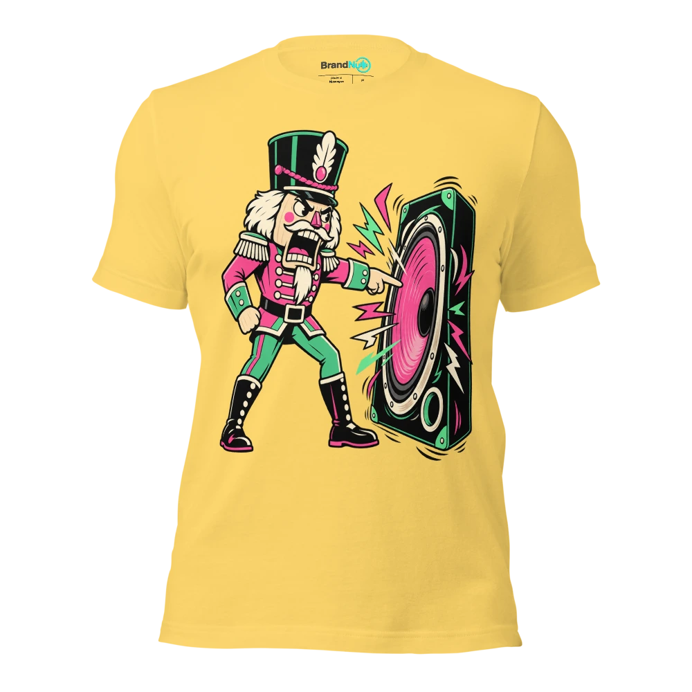 THE NUTCRACKER HAS REQUESTED A HARDER DROP T Shirt Yellow Front