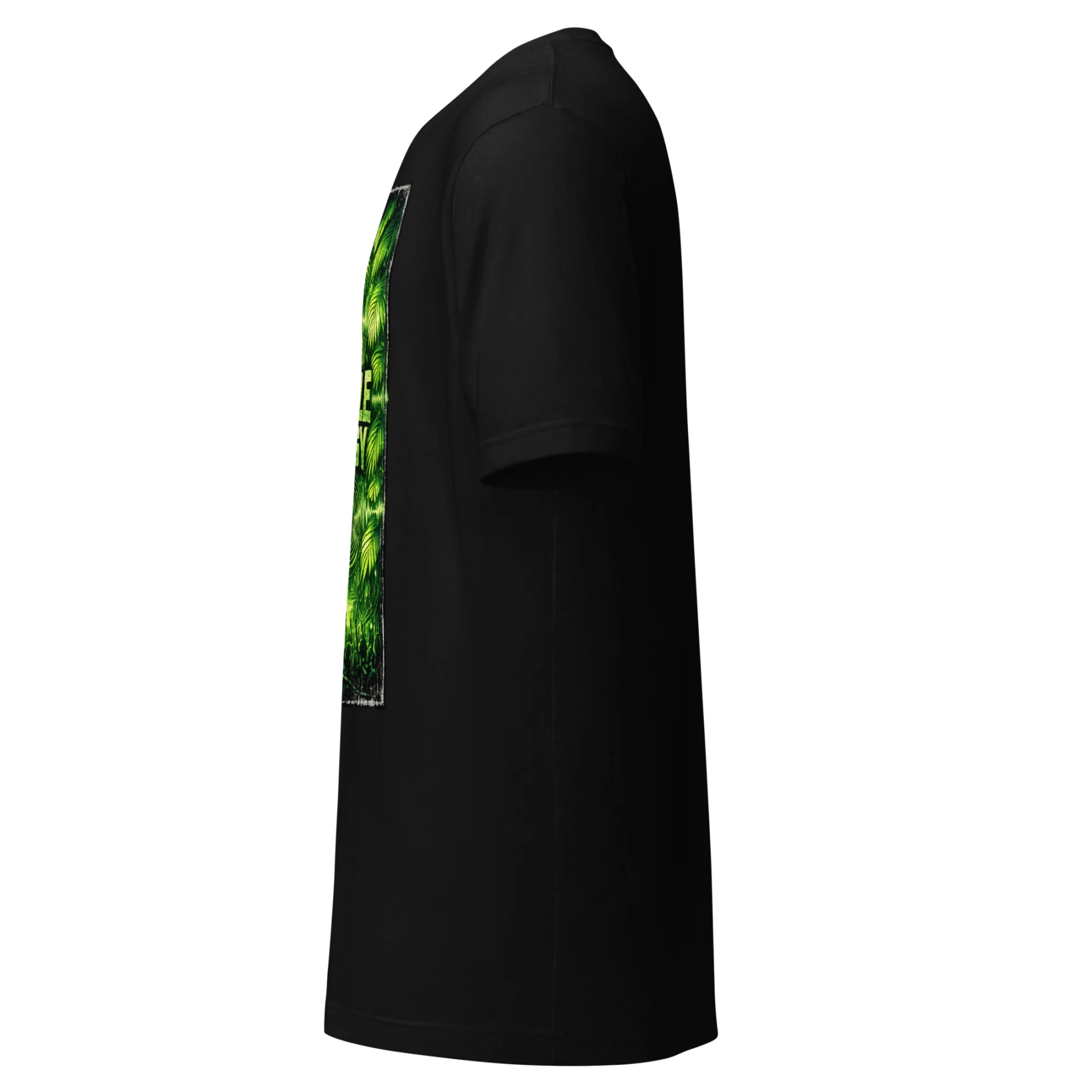 Jungle Energy Drum and Bass T Shirt DnB Rave Jungle Graphic Green Screen