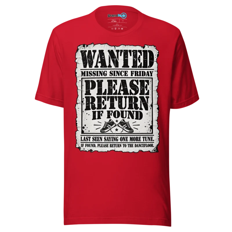BrandNu Wanted: Missing Since Friday T-Shirt - Red