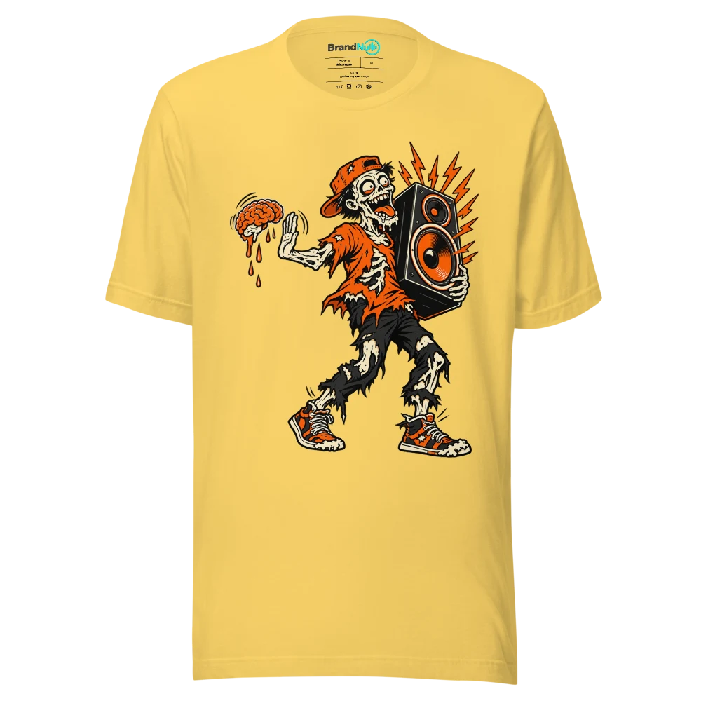 BRAINS OPTIONAL BASS ESSENTIAL T Shirt Yellow Front