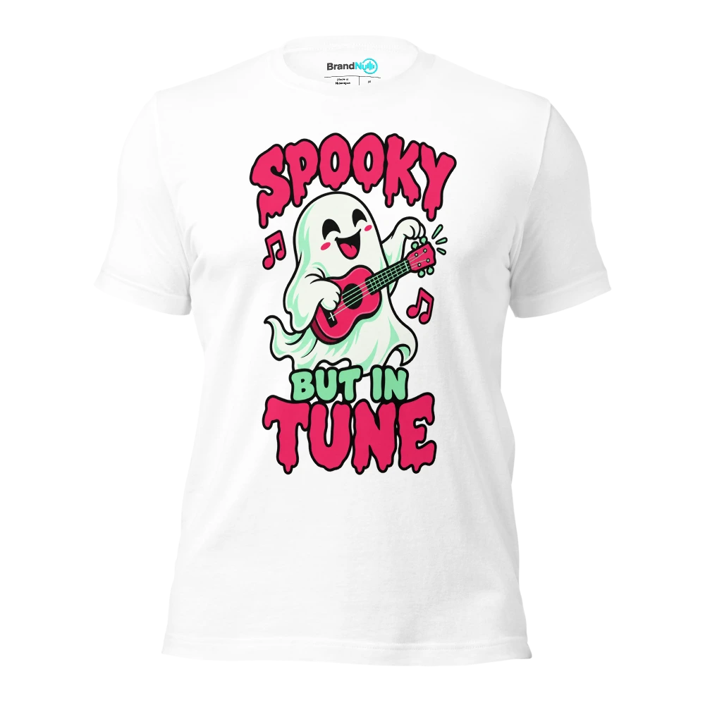 SPOOKY BUT IN TUNE T Shirt White Front