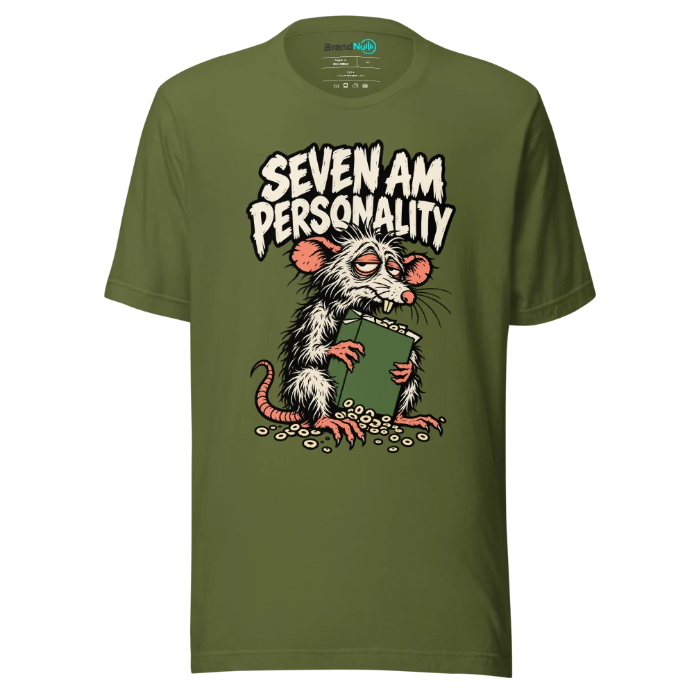 SEVEN AM PERSONALITY T Shirt Olive Front