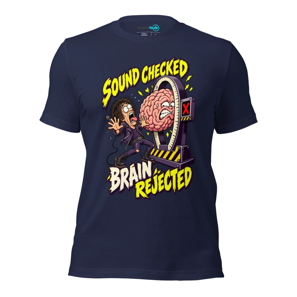 SOUND CHECKED BRAIN REJECTED T Shirt Navy Front