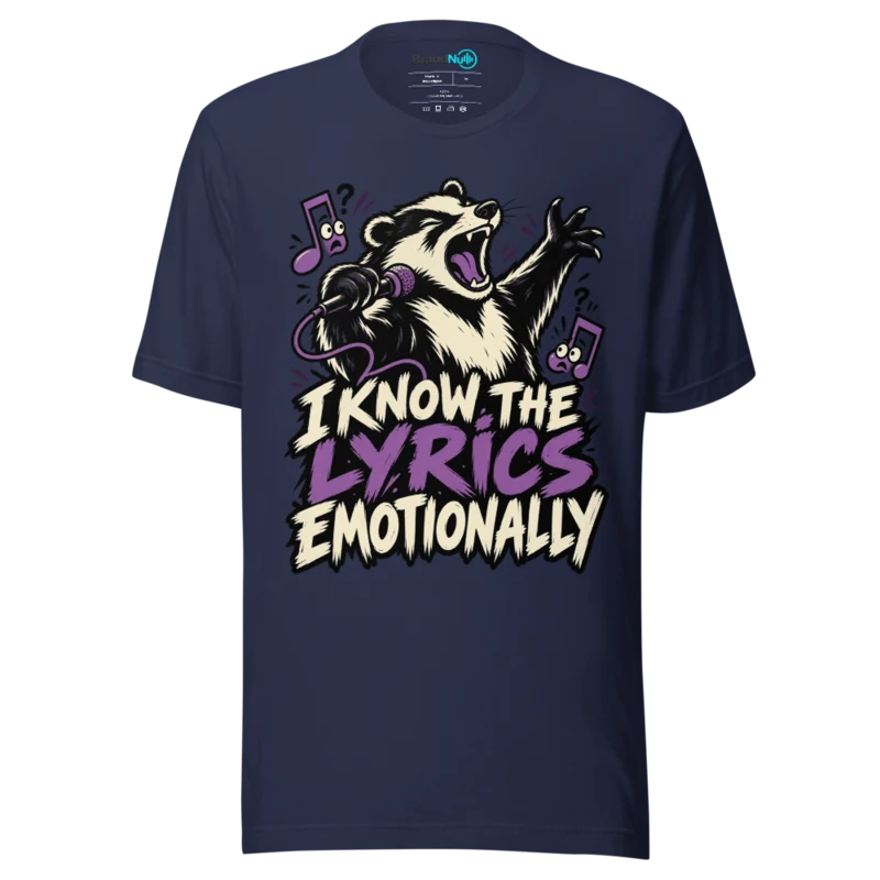 I KNOW THE LYRICS EMOTIONALLY T Shirt - Navy