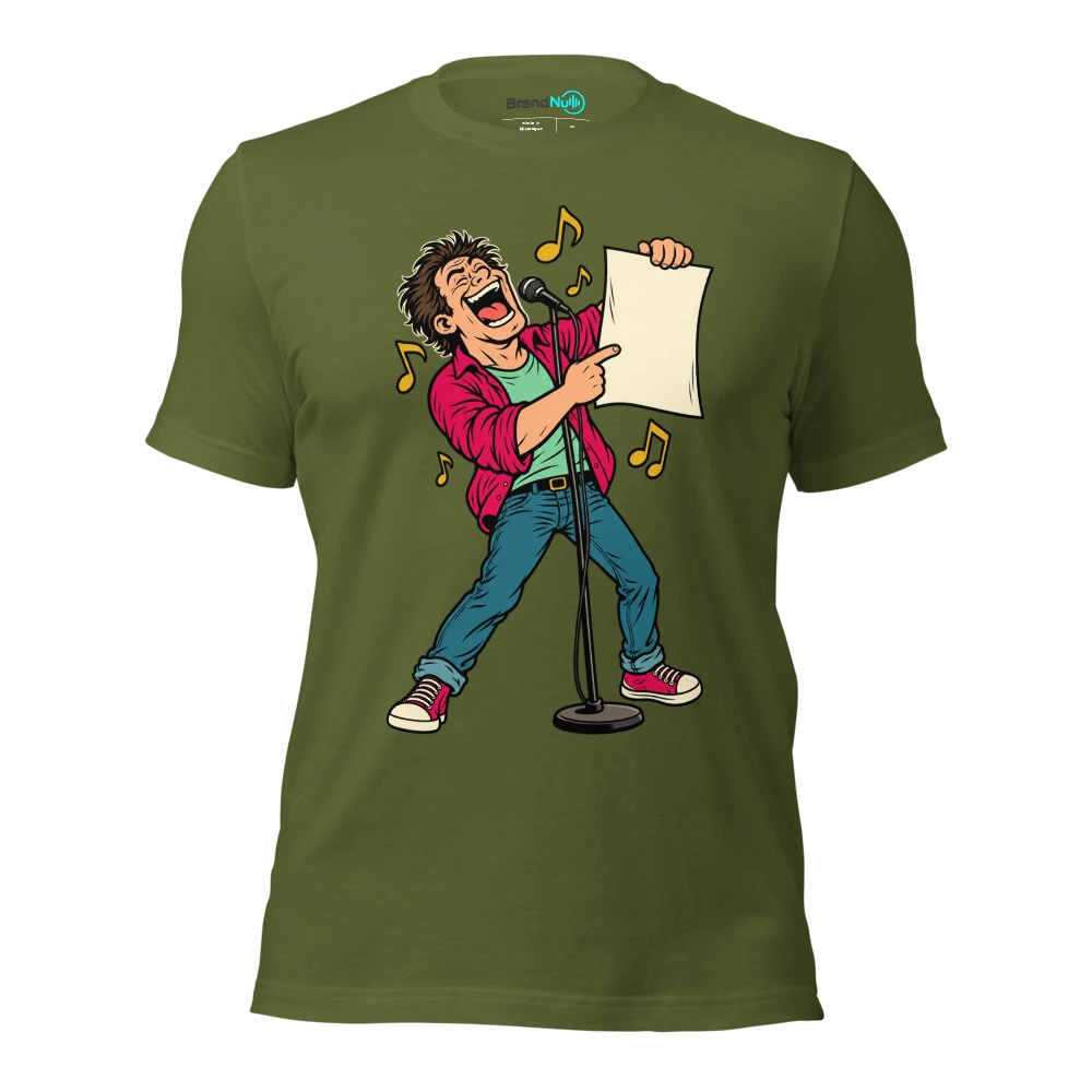 I HAVE REACHED THE AGE OF CONFIDENTLY WRONG LYRICS T Shirt Olive Front