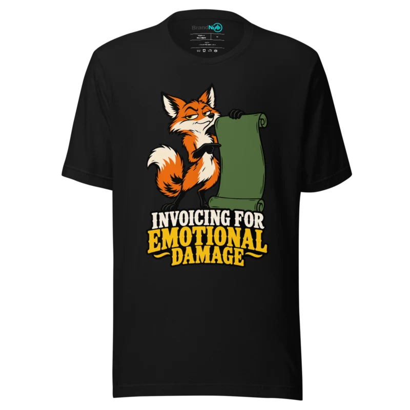 INVOICING FOR EMOTIONAL DAMAGE T Shirt - Black