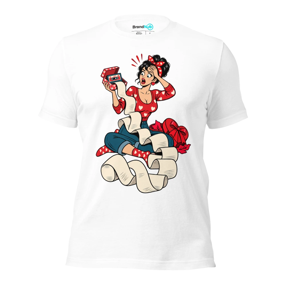 THIS GIFT RECEIPT IS LONGER THAN THE RELATIONSHIP MIX T Shirt White Front