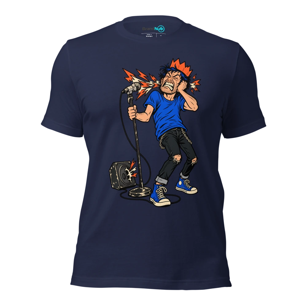 ANOTHER YEAR ANOTHER UNPAID SOUND CHECK T Shirt Navy Front