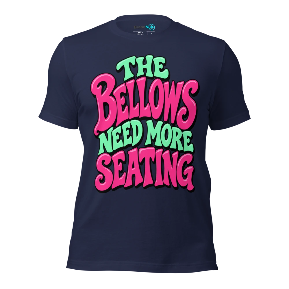 THE BELLOWS NEED MORE SEATING T Shirt Navy Front