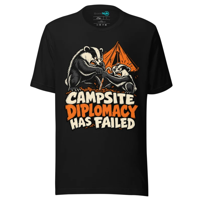 CAMPSITE DIPLOMACY HAS FAILED T Shirt - Black
